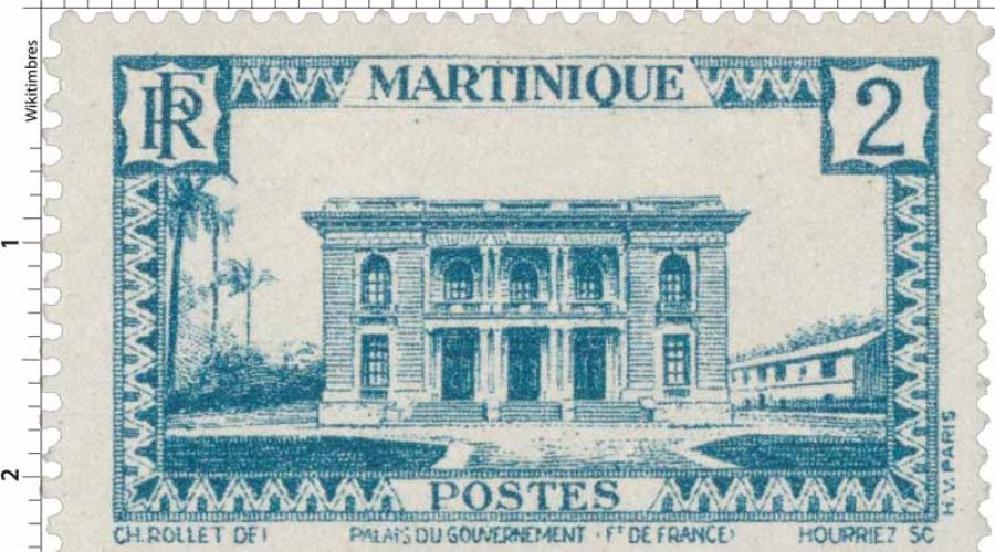 TIMBRE PREFECTURE DE MARTINIQUE-1933-134